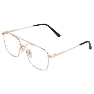 Fashionable Metal Square Blue Light Glasses for Men and Women Blue Ray Filter Lens Anti Glare for Computer Glass