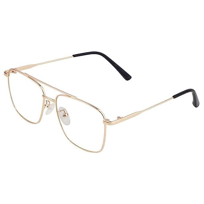 Fashionable Metal Square Blue Light Glasses for Men and Women Blue Ray Filter Lens Anti Glare for Computer Glass