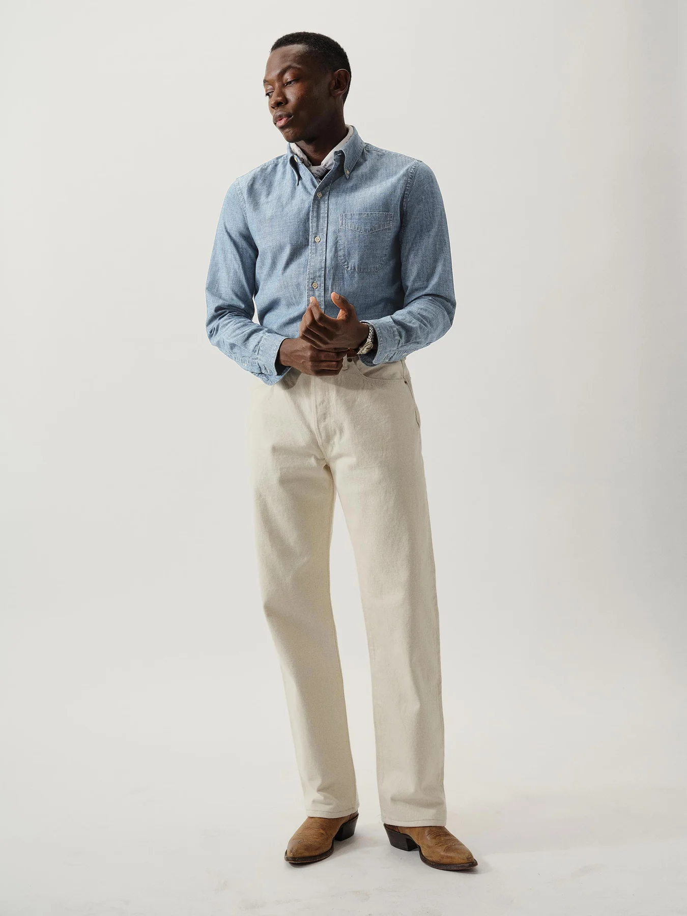 Chambray One Pocket Shirt - Image 3